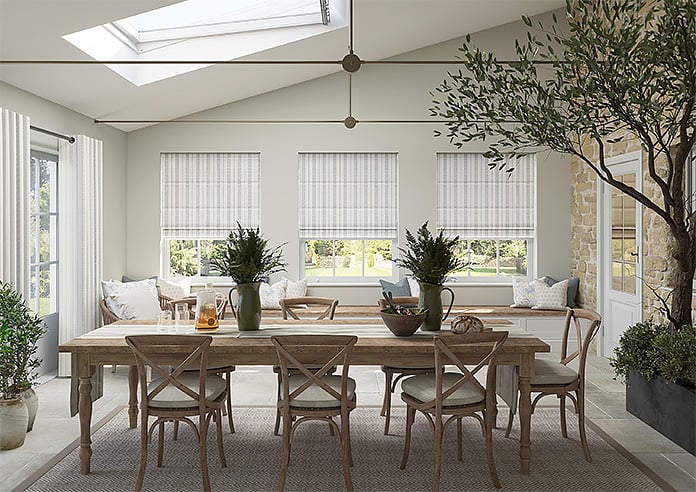 Laurel Stripe, Horizon - Motorised Roman Blind - Image 8